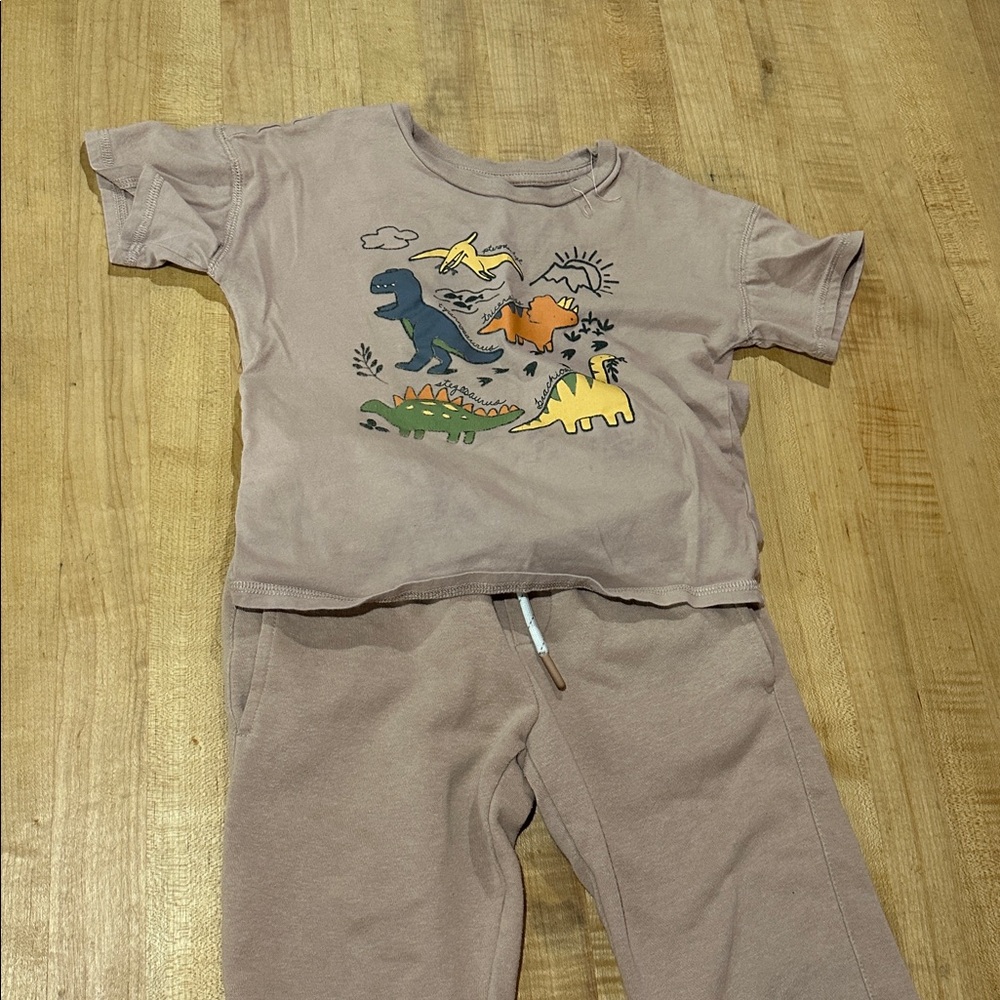 Toddler Outfit [pants T-shirt tan cream]